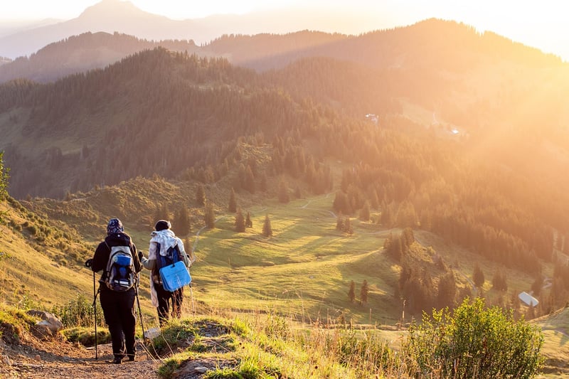 Hiking in the mountains
